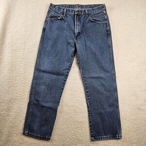 Rustler Jeans Men's 36x29 Blue Medium Wash Regular Fit Straight Leg‎ Work Wear